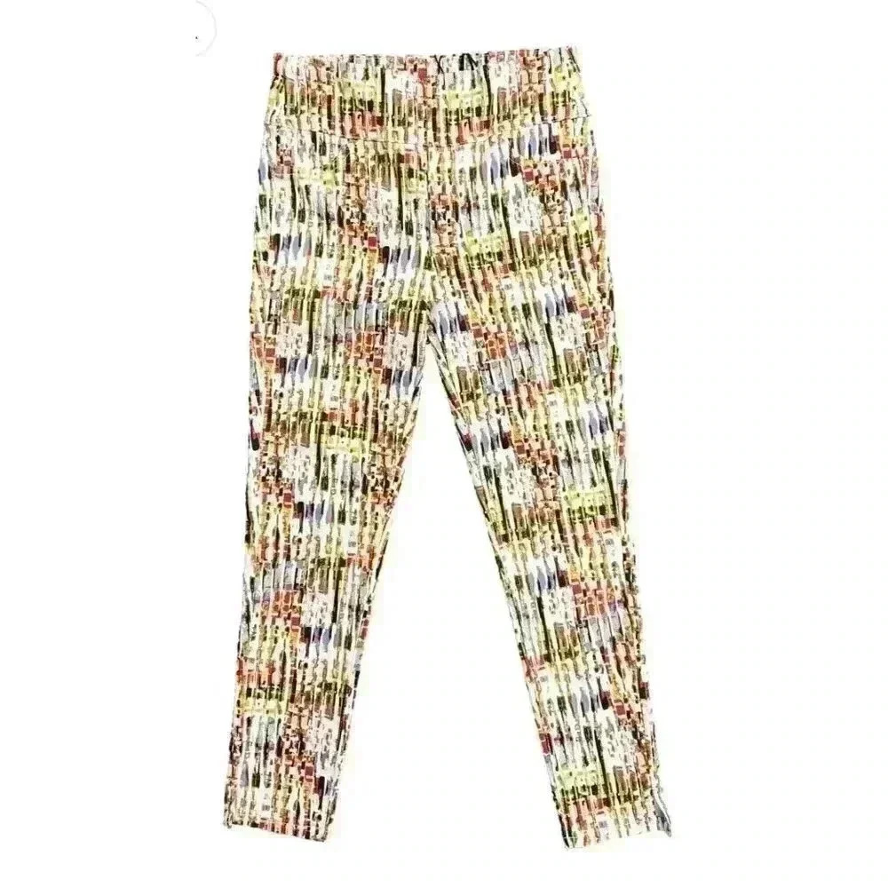 Lior Paris Pants Womens Size 2 Joy Ditzy Print Crop Pull On Legging Stretch NEW
